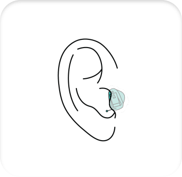 Completely-in-Canal Hearing aid illustration